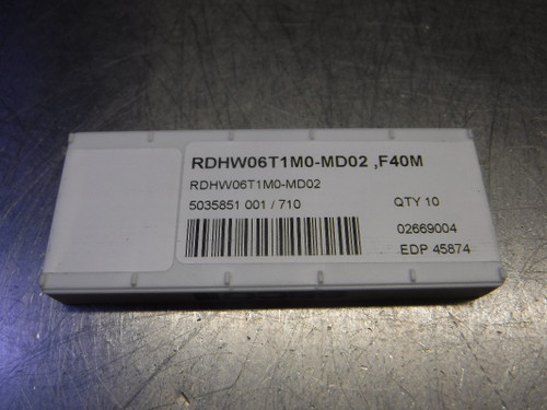 SECO Carbide Milling Inserts QTY10 RDHW06T1M0-MD02 F40M (LOC1387B)