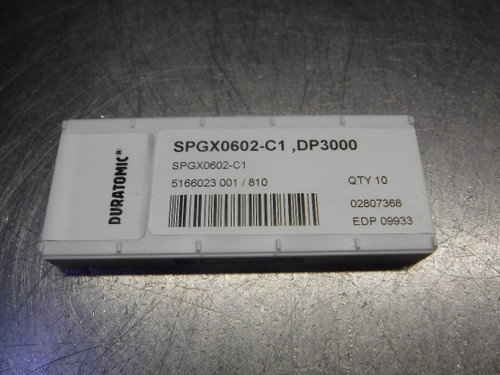 SECO Carbide Drill Inserts QTY10 SPGX0602-C1 DP3000 (LOC1290B)