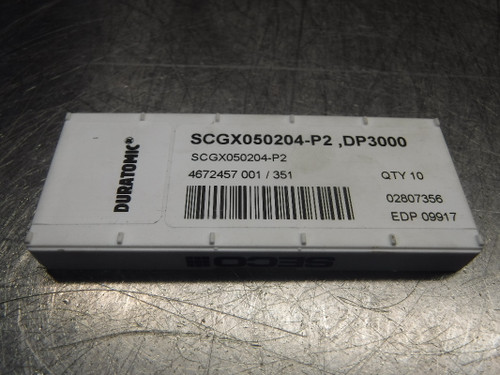 SECO Carbide Inserts QTY10 SCGX050204-P2 DP3000 (LOC1036B)