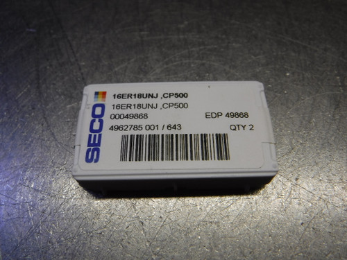 SECO Carbide Threading Inserts QTY2 16ER18UNJ CP500 (LOC1389B)