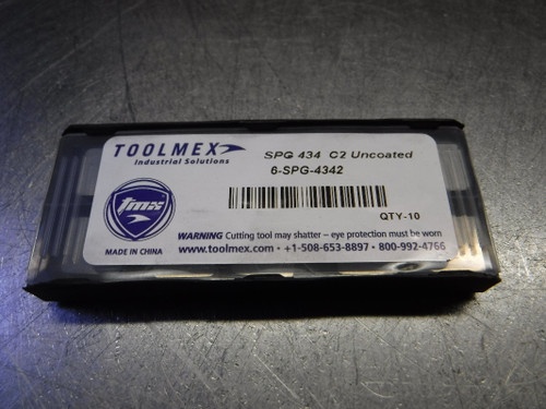 ToolMex Carbide Inserts QTY10 SPG 434 C2 (LOC671)