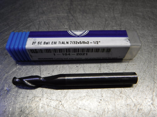 TMX 7/32" 2 Flute Carbide Ballnose Endmill 1/4" Shank 7/32x5/8x2-1/2" (LOC1135A)