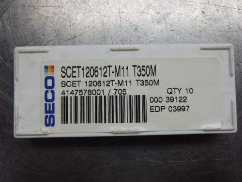 SECO Carbide Inserts QTY10 SCET120612T-M11 T350M (LOC649)