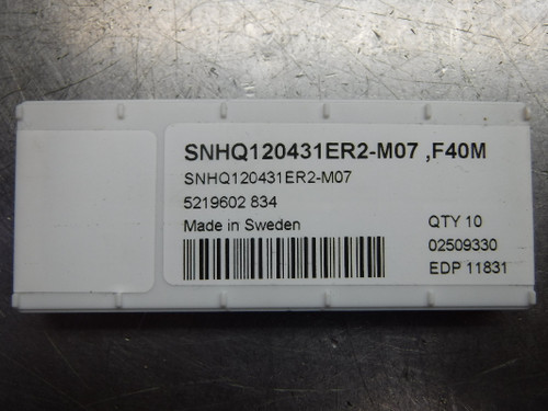 SECO Carbide Inserts QTY10 SNHQ120431ER2-M07 F40M (LOC1183B)