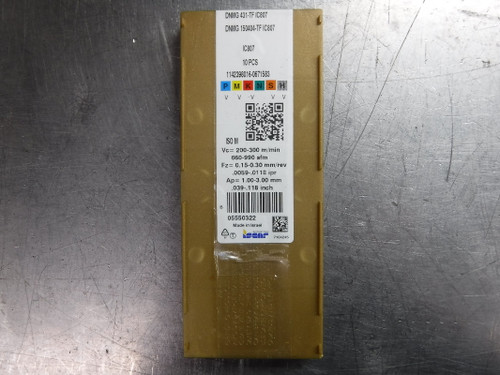 Iscar Carbide Insert QTY10 DNMG 431-TF / DNMG 150404-TF IC807 (LOC1020B)