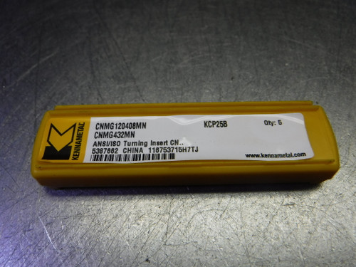 Kennametal Carbide Inserts QTY5 CNMG432MN / CNMG120408MN KCP25B (LOC1147A)