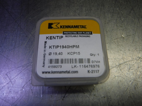 Kennametal 19.40mm Carbide Drill Tip Insert QTY1 KTIP1940HPM KCP15 (LOC1153A)
