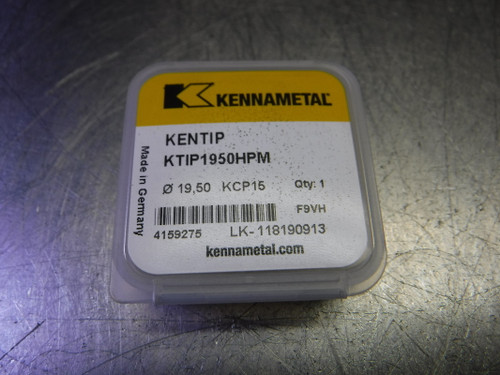 Kennametal 19.50mm Carbide Drill Tip Insert QTY1 KTIP1950HPM KCP15 (LOC1153A)