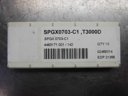 SECO Carbide Inserts QTY10 SPGX0703-C1 T3000D (LOC3026A)