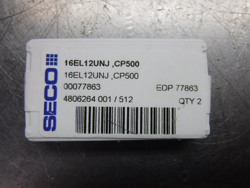 SECO Carbide Threading Inserts QTY2 16EL12UNJ CP500 (LOC3026A)