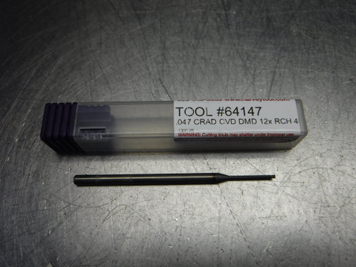 Harvey Tool 3/64" 4 Flute CVD Diamond Coated Carbide Endmill 64147 (LOC2183A)