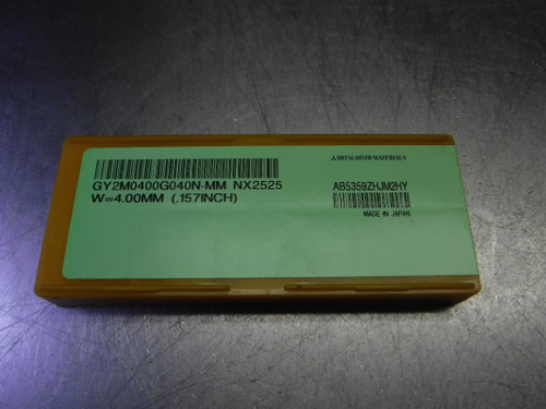Mitsubishi Cermet Inserts QTY10 GY2M0400G040N-MM NX2525 (LOC2794A)