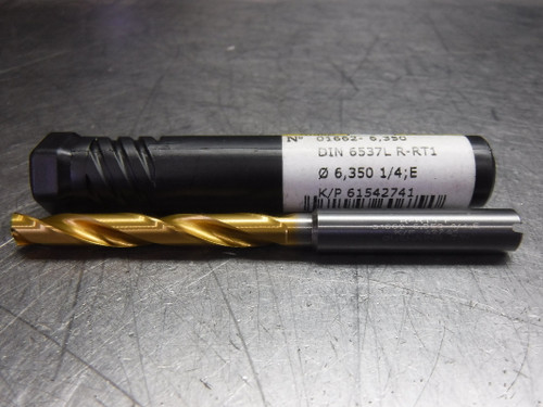 Guhring 1662 1/4" (6.35mm) Carbide Drill Coolant Thru 8mm Shank (LOC1588A)