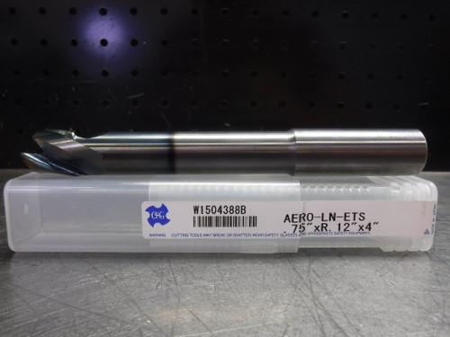 OSG 11/16" Solid Carbide Endmill 3 Flute AERO-LN-ETS .75"xR.12"x4" (LOC2788B)