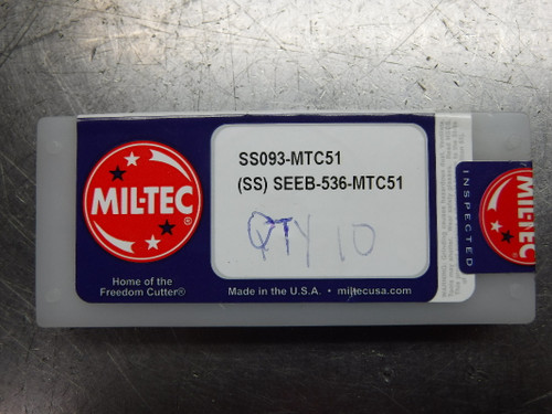 Mil-Tec Carbide Inserts QTY10 SEEB-536-MTC51 / SS093-MTC51 (LOC2788B)