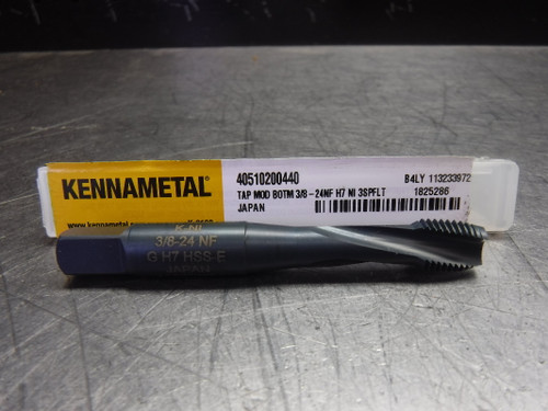 Kennametal 3/8-24 NF Spiral Flute Bottoming Tap 3 Flute 40510200440 (LOC2760A)
