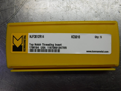 Kennametal Carbide Threading Insert QTY5 NJF3012R14 KC5010 (LOC1972A)