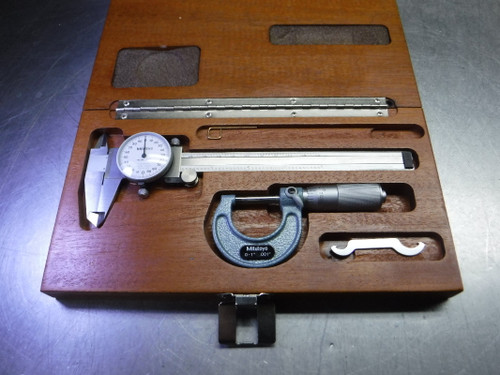 Mitutoyo Dial Caliper / Micrometer Set 505-626-50 / 103-127 ( LOC1868D)