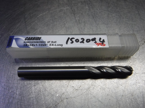 YG 3/8" 4 Flute Carbide EX-Long Ballnose Endmill 3/8" Shank 53902 (LOC1100B)