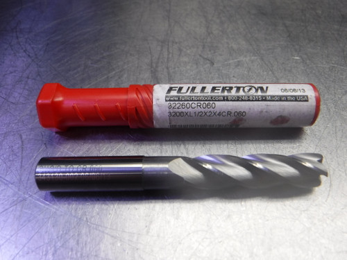 Fullerton 1/2" 4 Flute Carbide Endmill 1/2" Shank 32260CR060 (LOC665)