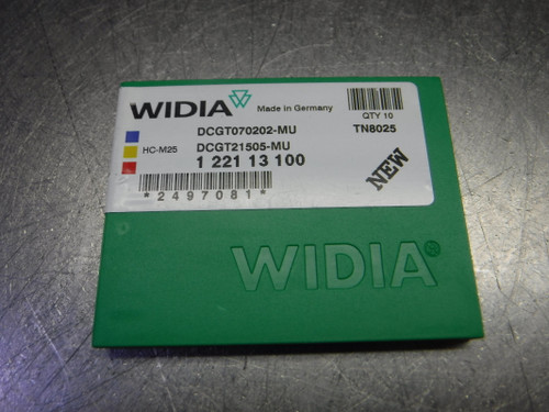 Widia Carbide Inserts QTY10 DCGT21505-MU / DCGT070202-MU TN8025 (LOC2063C)