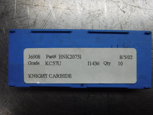 Knight Carbide Inserts QTY10 BNK2075I KC57U (LOC1260B)