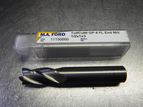 M.A. Ford TuffCut 1/2" 4 Flute Carbide Endmill 1/2" Shank 11150000 (LOC2680A)