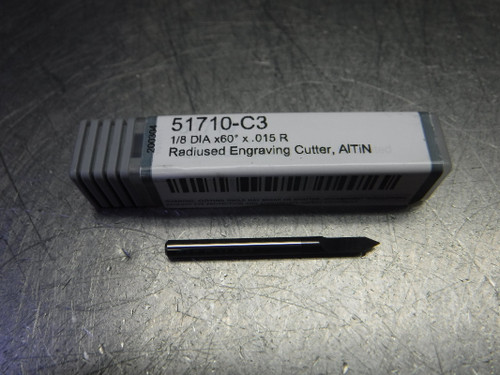 Harvey Tool 60 Deg Carbide Radiused Engraving Cutter 1/8 Shank 51710-C3 (LOC2684A)