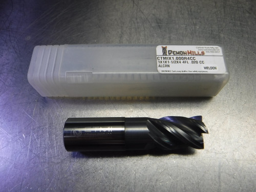 DemonMills 1" 4 Flute Carbide Endmill 1x1x1-1/2x4 4FL .020 CC ALCRN (LOC2653D)