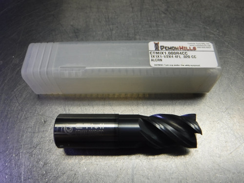 DemonMills 1" 4 Flute Carbide Endmill 1x1x1-1/2x4 4FL .020 CC ALCRN (LOC2662B)