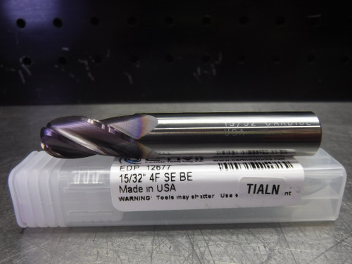 CTMI 15/32" Carbide Ball Nose Endmill 4 Flute 15/32" 4F SE BE TIALN (LOC3086A)