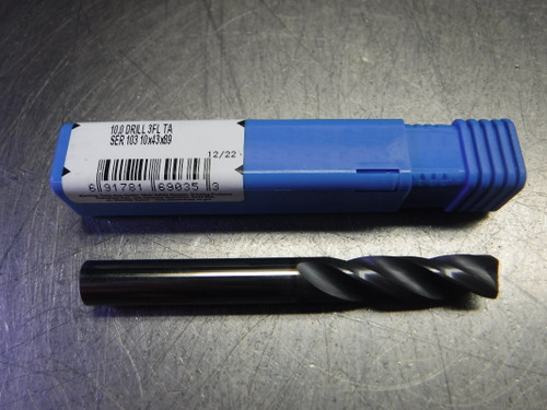 SGS / Kyocera 10mm 3 Flute Carbide Drill 10mm Shank SER 103 10x43x89 (LOC247)