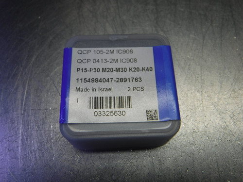 Iscar 0.413" Carbide Drill Tip Insert QTY2 QCP 105-2M / QCP 0413-2M IC908 (LOC294)