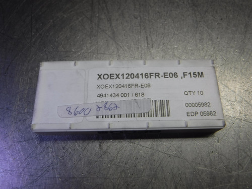 SECO Carbide Milling Inserts QTY10 XOEX120416FR-E06 F15M (LOC595)