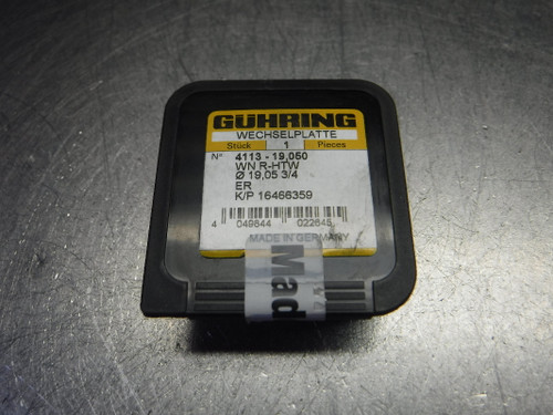 Guhring 3/4" HP Carbide Drill Tip Insert QTY1 9041130190500 (LOC595)