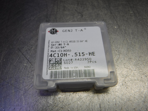AMEC #0 GEN2 T-A 0.5156" Carbide Spade Drill Insert QTY2 4C10H-.515-HE (LOC283B)