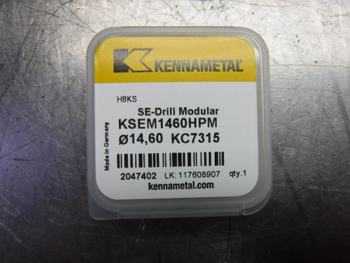 Kennametal 14.60mm Carbide Replaceable Drill Tip KSEM1460HPM KC7315 (LOC1558A)