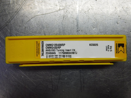 Kennametal Carbide Inserts QTY5 CNMG120408RP / CNMG432RP KC5025 (LOC359) Kennametal Carbide Inserts QTY5 CNMG120408RP / CNMG432RP KC5025 (LOC359)