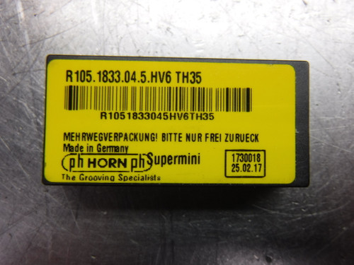 PH Horn Carbide Inserts QTY2 R105.1833.04.5.HV6 TH35 (LOC2102A)
