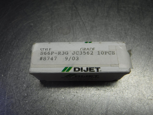 Dijet Carbide Inserts QTY10 S66P-R3G JC3562 (LOC1598B)