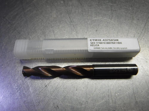 CTMI 7/16" Coolant Thru Carbide Drill 5XD 7/16x12.00x70x118IK HELICA (LOC2733C)