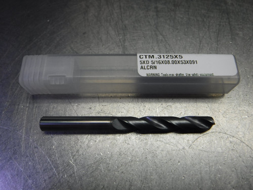 CTMI 5/16" Carbide Drill 8mm Shank 5XD 5/16x08.00x53x091 ALCRN (LOC2733C)