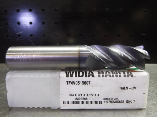 Widia Hanita 3/4" Carbide Endmill 4 Flute TF4V0519007 TiALN-LW (LOC984A)