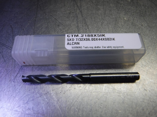 CTMI 7/32" Coolant Thru Carbide Drill 5XD 7/32X06.00X44X082IK ALCRN (LOC1107A)