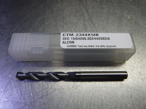 CTMI 15/64" Coolant Thru Carbide Drill 5XD 15/64x06.00x44x082IK ALCRN (LOC538A)