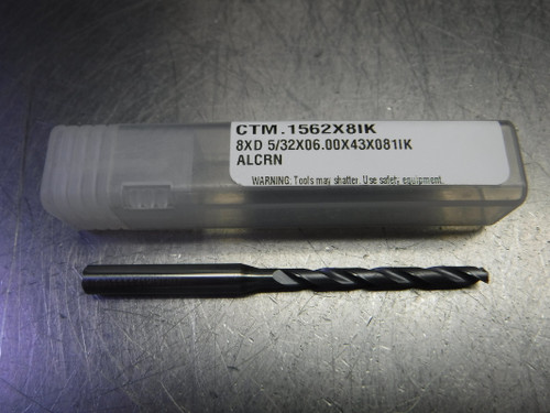 CTMI 5/32" Coolant Thru Carbide Drill 8XD 5/32x06.00x43x081IK ALCRN (LOC533B)
