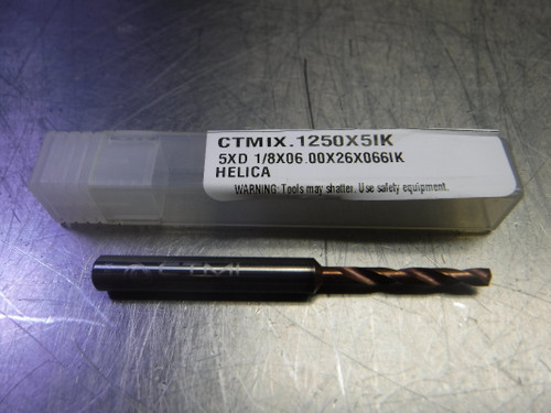 CTMI 1/8" Coolant Thru Carbide Drill 5XD 1/8x06.00x26x066IK HELICA (LOC528B)
