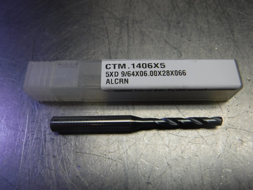 CTMI 9/64" Carbide Drill 6mm Shank 5XD 9/64x06.00x28x066 ALCRN (LOC526)