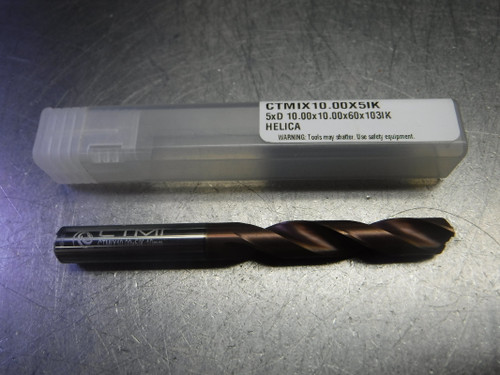 CTMI 10mm Coolant Thru Carbide Drill 5XD 10.00x10.00x60x103IK HELICA (LOC1478A)