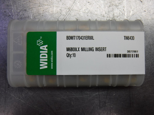 Widia M6800LX Carbide Milling Inserts QTY10 BDMT170431ERML TN6430 (LOC1229B)